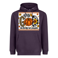 Plum With God All Things Are Possible Heavyweight Hoodie - CowhideDigitalArt