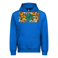 Cobalt gemtone and sunflowers license plate Urban Hoodie - Artiststas