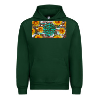 Forest Green gemtone and sunflowers license plate Urban Hoodie - Artiststas