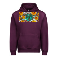 Mauve Wine gemtone and sunflowers license plate Urban Hoodie - Artiststas