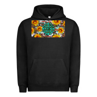 Pigment Black gemtone and sunflowers license plate Urban Hoodie - Artiststas