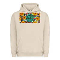 Gemtone And Sunflowers License Plate Urban Hoodie | Teevron
