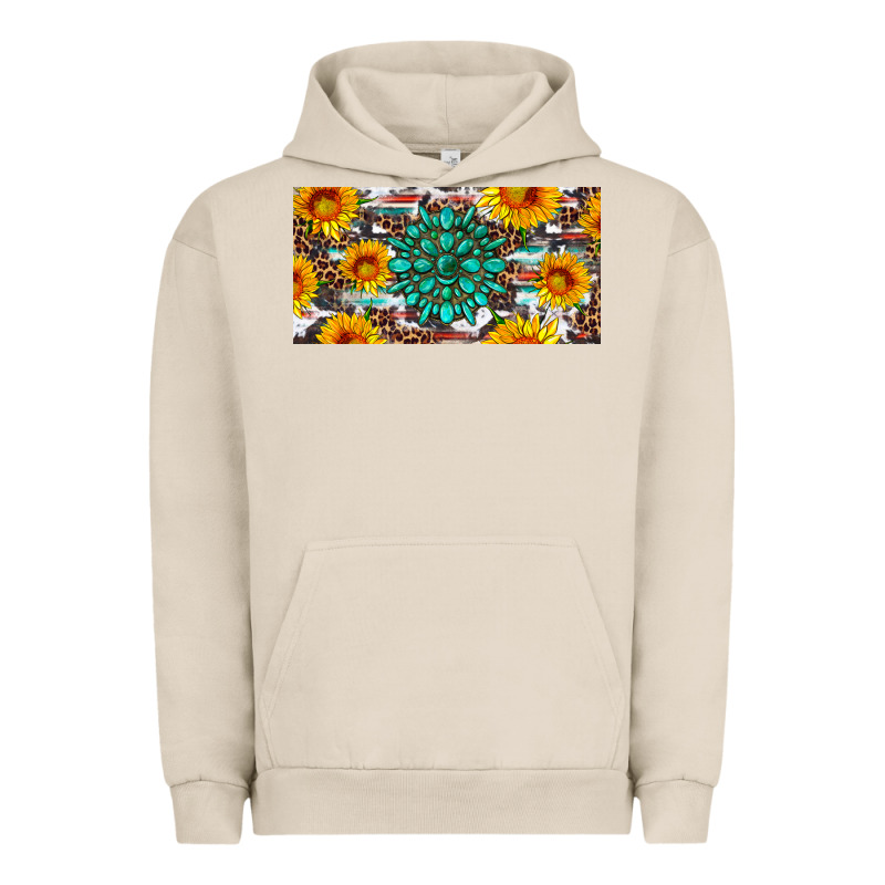 Gemtone And Sunflowers License Plate Urban Hoodie by Artiststas | Teevron