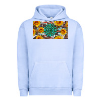 Pigment Grape Ice gemtone and sunflowers license plate Urban Hoodie - Artiststas