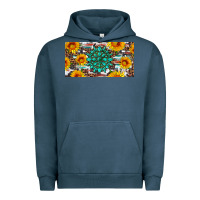 Pigment Midnight Navy gemtone and sunflowers license plate Urban Hoodie - Artiststas