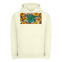 Pigment Pistachio gemtone and sunflowers license plate Urban Hoodie - Artiststas