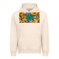 Sandshell gemtone and sunflowers license plate Urban Hoodie - Artiststas