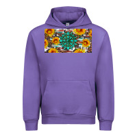 Tulip gemtone and sunflowers license plate Urban Hoodie - Artiststas