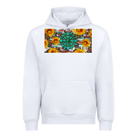 White gemtone and sunflowers license plate Urban Hoodie - Artiststas