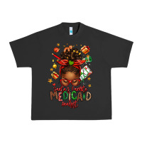 Santa's Favorite Medicaid Analyst Afro Messy Bun Urban Heavy Tee | Teevron