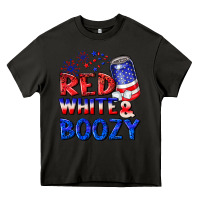 Asphalt red white boozy Heavy Core Tee - NancyCooperArtShop