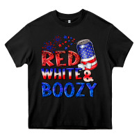 Black red white boozy Heavy Core Tee - NancyCooperArtShop