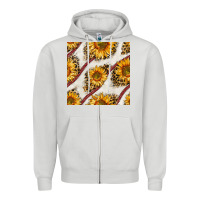 Dove Grey baseball sunflowers and leopard seamless pattern Zipper Hoodie - BundleAndBundleShop