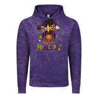 Cloud Purple mardi gras principal afro messy bun Vintage Hoodie - texasbilliewilder