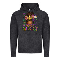 Vintage Black mardi gras principal afro messy bun Vintage Hoodie - texasbilliewilder