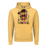 Vintage Mustard mardi gras principal afro messy bun Vintage Hoodie - texasbilliewilder