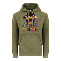 Vintage Olive mardi gras principal afro messy bun Vintage Hoodie - texasbilliewilder