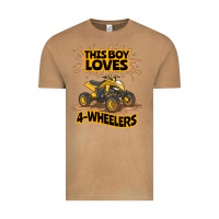 Vintage Camel Kids Atv Outfit 4 Wheeler Mudding Gift- Boys Four Wheeler Vintage Tee - minhPixels
