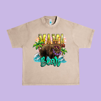Mama Bear Summer Urban Heavy Tee Designed By Nancycooperartshop