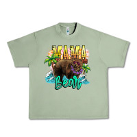 Oil Green Mama bear summer Urban Heavy Tee - NancyCooperArtShop