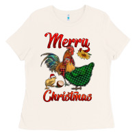 Bone merry christmas chickens Ladies Tee - RanaPortraitStore