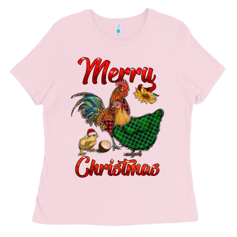 Merry Christmas Chickens Ladies Tee by RanaPortraitStore | Teevron