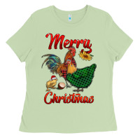 Matcha merry christmas chickens Ladies Tee - RanaPortraitStore