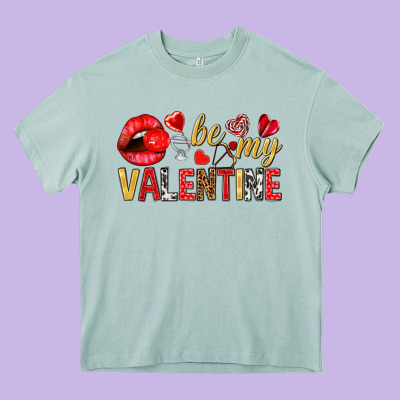 Be My Valentine Heavy Core Tee Designed By Nancycooperartshop