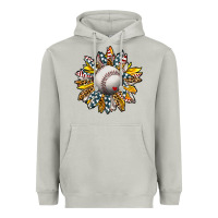 Moon Dust Baseball Sunflower Heavyweight Hoodie - CowhideDigitalArt