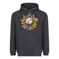 Smoke Baseball Sunflower Heavyweight Hoodie - CowhideDigitalArt