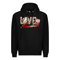 Black love baseball Premium Hoodie - FaDigitalArtStudio