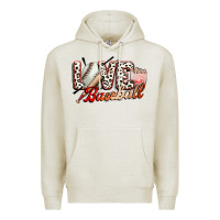 Oatmeal Heather love baseball Premium Hoodie - FaDigitalArtStudio