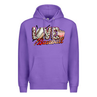 Purple love baseball Premium Hoodie - FaDigitalArtStudio