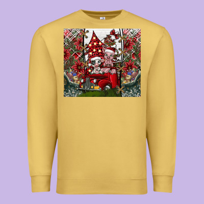 Merry Christmas Premium Sweatshirt Designed By Cowhidedigitalart