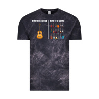 Cloud Black Guitars How it Started How It's Going Guitar Players Funny Vintage Tee - minhPixels