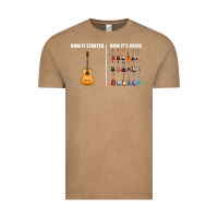 Vintage Coffee Guitars How it Started How It's Going Guitar Players Funny Vintage Tee - minhPixels