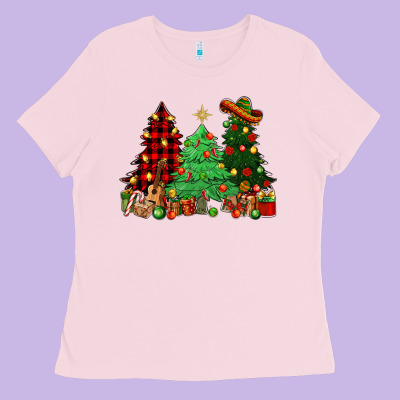Mexican Christmas Trees Ladies Tee Designed By Nancycooperartshop