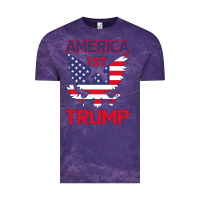 Cloud Purple Trump America First Eagle Vintage Tee - Bettercallsaul