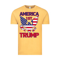 Vintage Mustard Trump America First Eagle Vintage Tee - Bettercallsaul