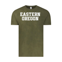 Vintage Olive Eastern Oregon Athletic University College Alumni Vintage Tee - minhPixels