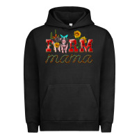 Pigment Black farm mama with pigs Urban Hoodie - Artiststas