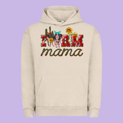 Farm Mama With Pigs Urban Hoodie Designed By Artiststas