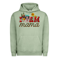 Pigment Oil Green farm mama with pigs Urban Hoodie - Artiststas