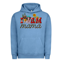 Pigment Pebble Blue farm mama with pigs Urban Hoodie - Artiststas