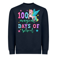Navy hundred magical days of school unicorn Heavyweight Sweatshirt - OliviaCreatesArt