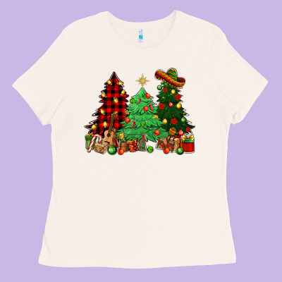 Mexican Christmas Trees Ladies Tee Designed By Nancycooperartshop
