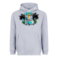 Heather Grey beach please Heavyweight Hoodie - CowhideDigitalArt