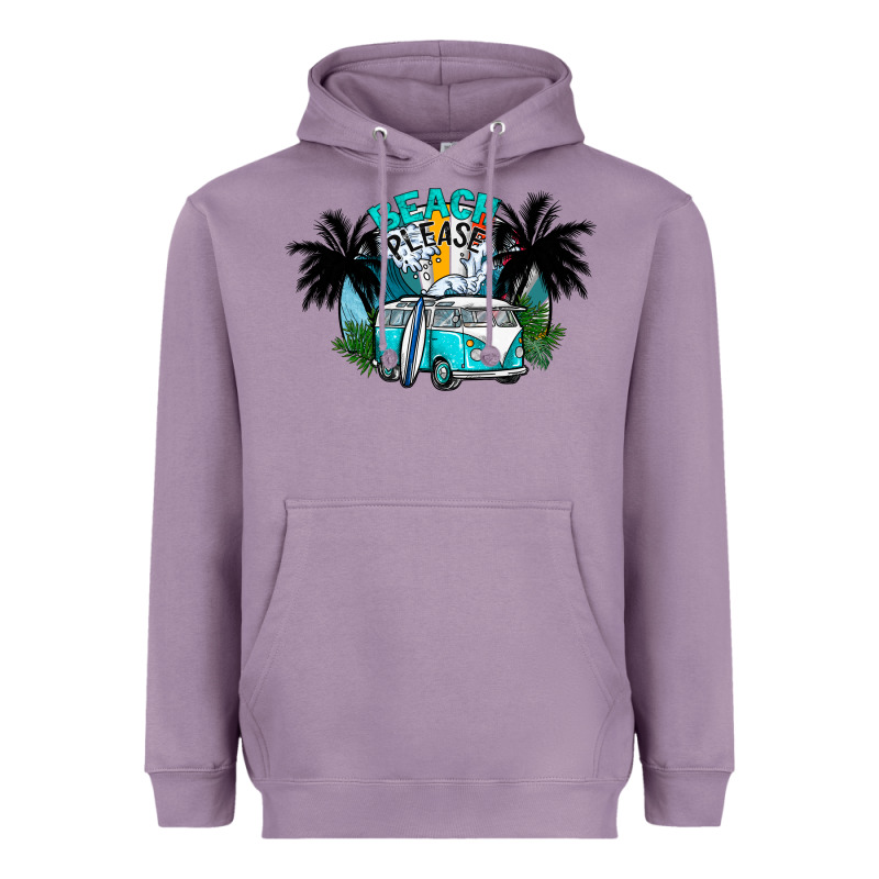 Beach Please Heavyweight Hoodie by CowhideDigitalArt | Teevron