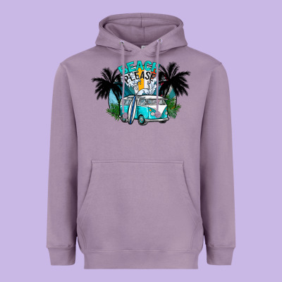 Beach Please Heavyweight Hoodie Designed By Cowhidedigitalart