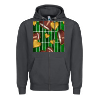 Smoke american football field and hearts seamless pattern Zipper Hoodie - BundleAndBundleShop